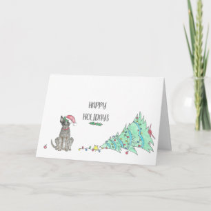 Australische Hundehunde Blue Heeler Holiday Card Feiertagskarte