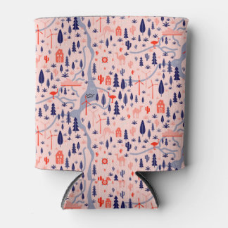 Australische Ikonen, nahtlos dekoratives Muster. Dosenkühler