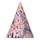 Australische Ikonen, nahtlos dekoratives Muster. Partyhütchen (Links)