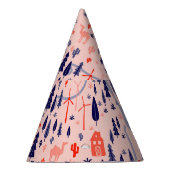 Australische Ikonen, nahtlos dekoratives Muster. Partyhütchen (Rechts)