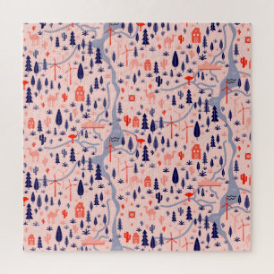 Australische Ikonen, nahtlos dekoratives Muster. Puzzle