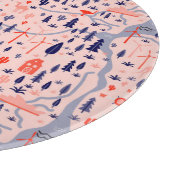 Australische Ikonen, nahtlos dekoratives Muster. Schneidebrett (Ecke)