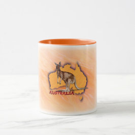 Australische Ikonen - roter Känguru Tasse