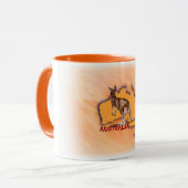 Australische Ikonen - roter Känguru Tasse (Vorderseite Links)