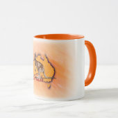 Australische Ikonen - roter Känguru Tasse (VorderseiteRechts)