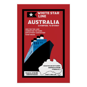 Australische Immigration Vintag Art Poster