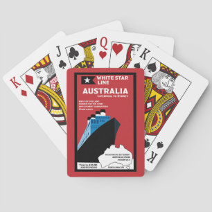 Australische Immigration Vintag Art Spielkarten