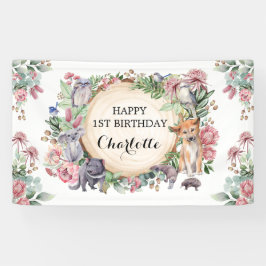Australische Indianer floral Happy Birthday Banner