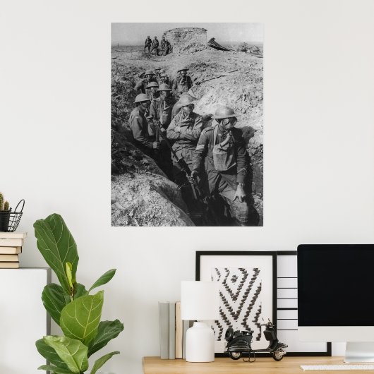 Australische Infanterie mit Small Box Respirators Poster (Heimbüro)