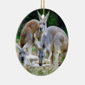 Australische Kängurus, die im Sun sich entspannen Keramikornament (Rechts)