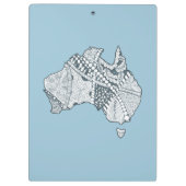 Australische Karte Art Klemmbrett (Rückseite)
