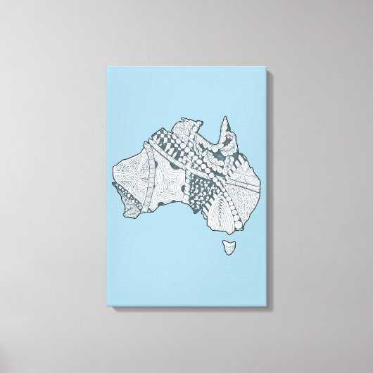 Australische Karte Art Leinwanddruck (Vorderseite)