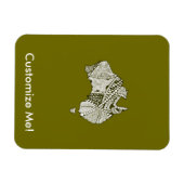 Australische Karte Art Magnet (Horizontal)