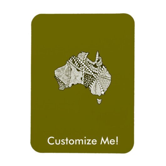 Australische Karte Art Magnet (Vertikal)