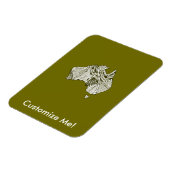 Australische Karte Art Magnet (Linke Seite)