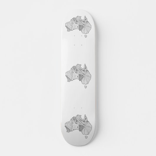 Australische Karte Art Skateboard (Vorne)