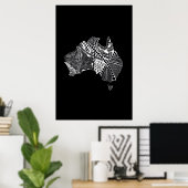 Australische Karte Aussie Aussie Oi Oi Oi Oi Poster (Heimbüro)