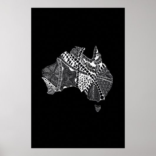 Australische Karte Aussie Aussie Oi Oi Oi Oi Poster (Vorne)