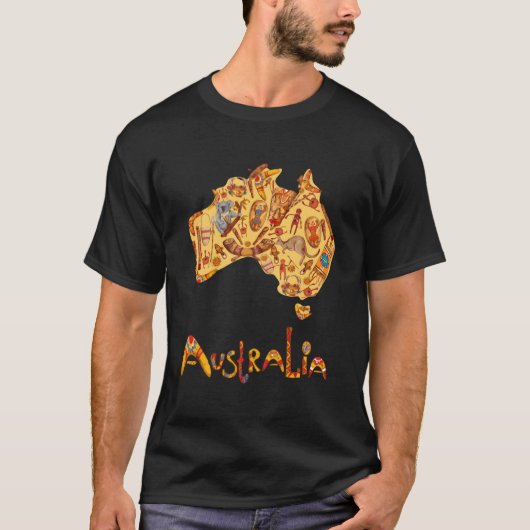 Australische Karte Indigene Aborigine Australian A T-Shirt (Vorderseite)