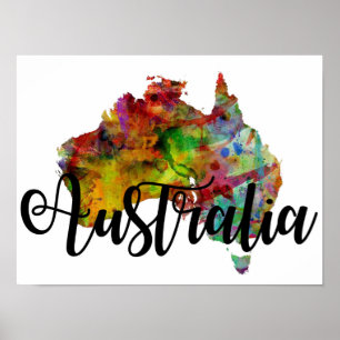 Australische Karte Poster