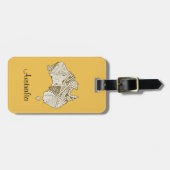 Australische Karten-Kunst Gepäckanhänger (Vorderseite horizontal)