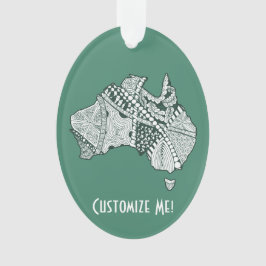 Australische Karten-Kunst Ornament