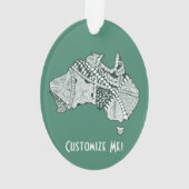 Australische Karten-Kunst Ornament (Rückseite)