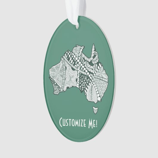 Australische Karten-Kunst Ornament (Vorderseite)