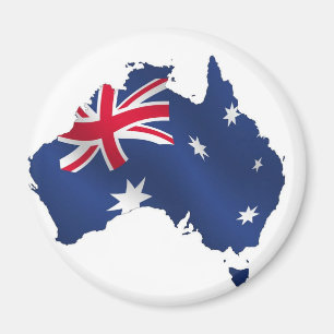 Australische Kartenflagge Magnet