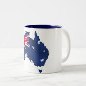 Australische Kartenflagge Zweifarbige Tasse (VorderseiteRechts)