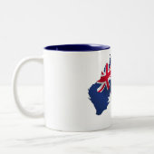 Australische Kartenflagge Zweifarbige Tasse (Links)