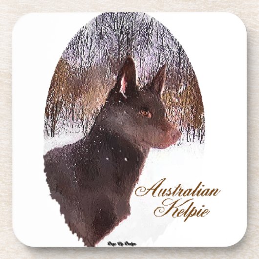 Australische Kelpe Art Getränkeuntersetzer (Vorderseite)