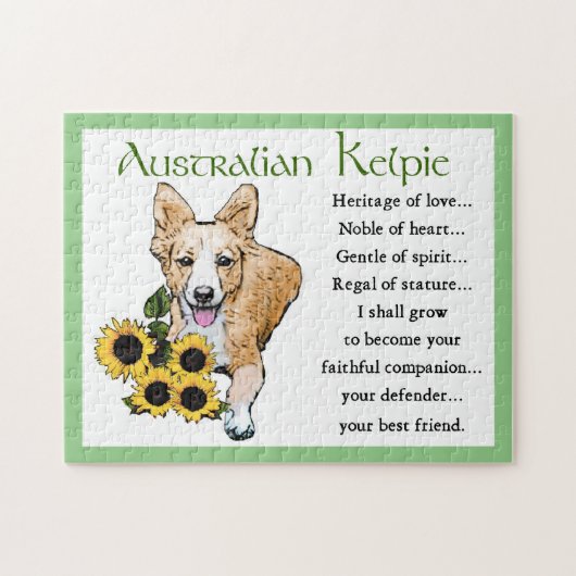 Australische Kelpie Art Puzzle (Horizontal)