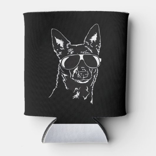 Australische Kelpie coole Hundssunglasche Classic Dosenkühler (Vorderseite)