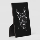 Australische Kelpie coole Hundssunglasche Classic Fotoplatte (Seite)