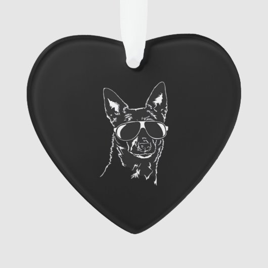 Australische Kelpie coole Hundssunglasche Classic Ornament (Vorderseite)