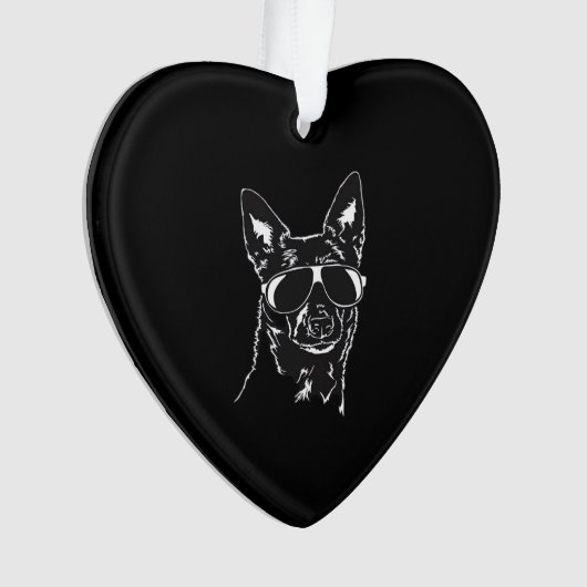 Australische Kelpie coole Hundssunglasche Classic Ornament (Vorderseite)