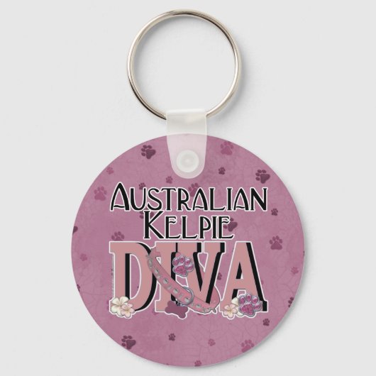 Australische Kelpie DIVA Schlüsselanhänger (Vorderseite)