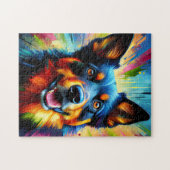 Australische Kelpie Dog Acrylic Print | Bunt Puzzle (Horizontal)