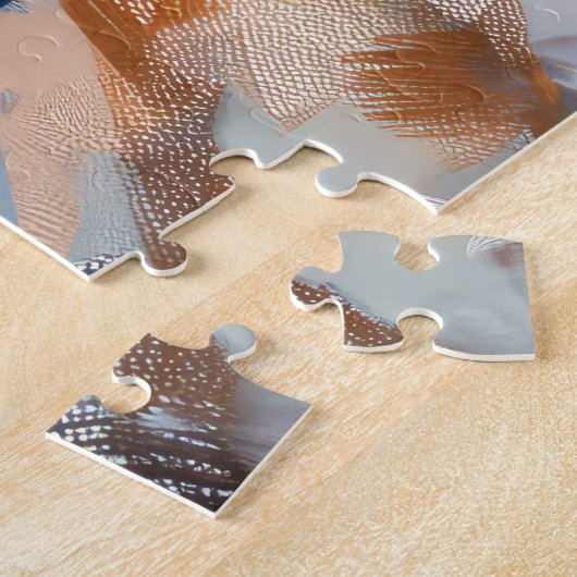 Australische Kelpie Dog Riding Motorrad Weihnachte Puzzle (Seite)