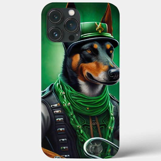 Australische Kelpie Fahrrad St. Patrick's Day Case-Mate iPhone Hülle (Rückseite)