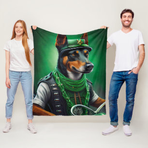 Australische Kelpie Fahrrad St. Patrick's Day Fleecedecke