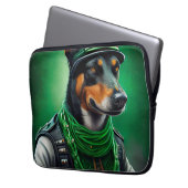 Australische Kelpie Fahrrad St. Patrick's Day Laptopschutzhülle (Vorderseite Links)