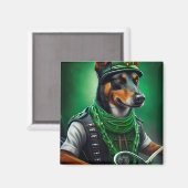 Australische Kelpie Fahrrad St. Patrick's Day Magnet (Vorderseite/Rückseite)