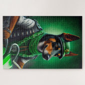 Australische Kelpie Fahrrad St. Patrick's Day Puzzle (Horizontal)