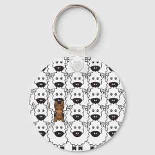 Australische Kelpie im Schafe Schlüsselanhänger