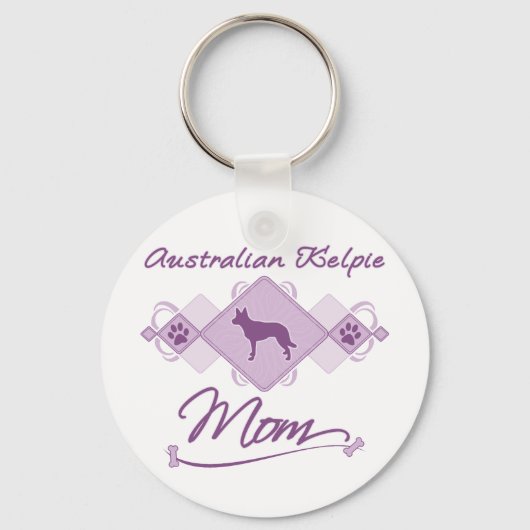 Australische Kelpie-Mama Schlüsselanhänger (Vorderseite)