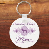 Australische Kelpie-Mama Schlüsselanhänger (Vorderseite)