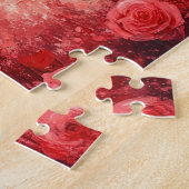 Australische Kelpie mit Rose - Valentinstag Puzzle (Seite)