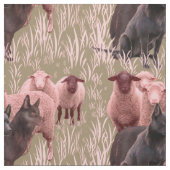 Australische Kelpie mit Schafsgewebe Stoff (Muster)